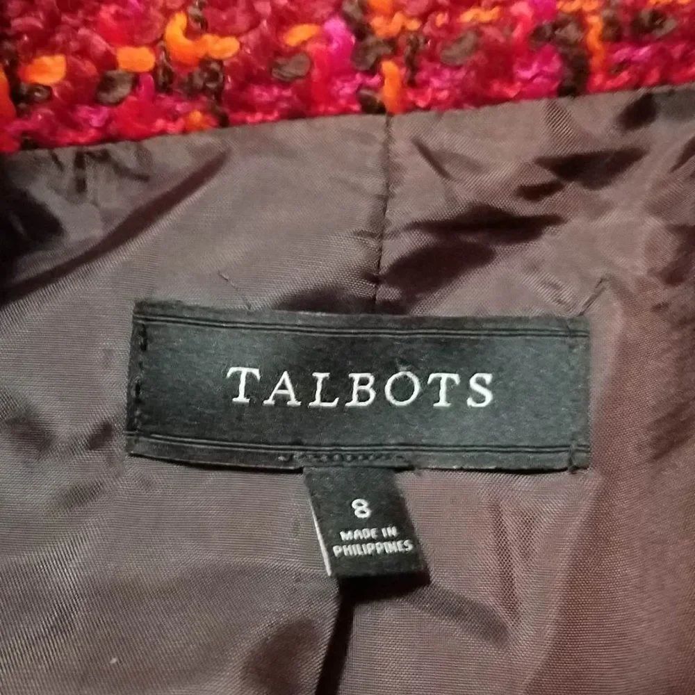 Talbots Red Tweed Double Breasted Pea Coat size 9 - Picture 2 of 14